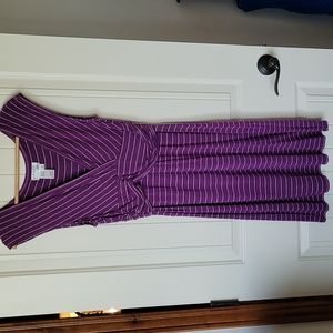 Max Studio purple stripe knit dress